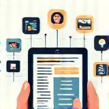 Tablet displaying article and video icons, representing digital content